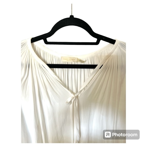 Ramy Brook V-neck Paris flowy peasant blouse size: XS - Picture 2 of 5